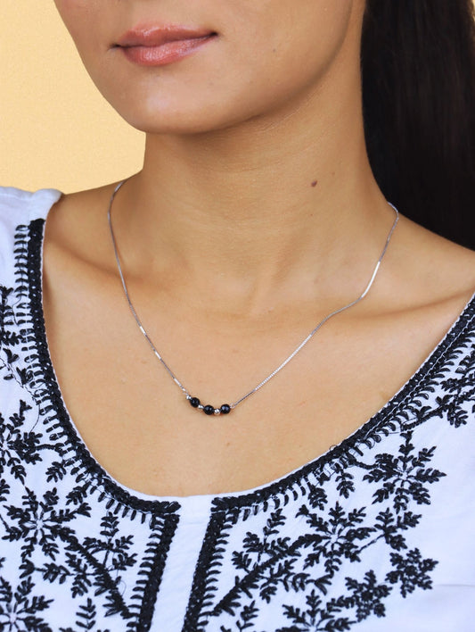 Midnight Orbit Necklace - 925 Silver