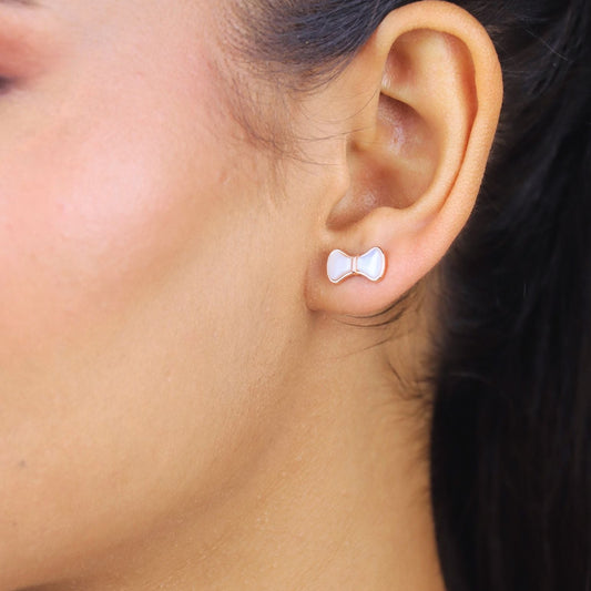 Bow Bliss Earrings - 925 Silver