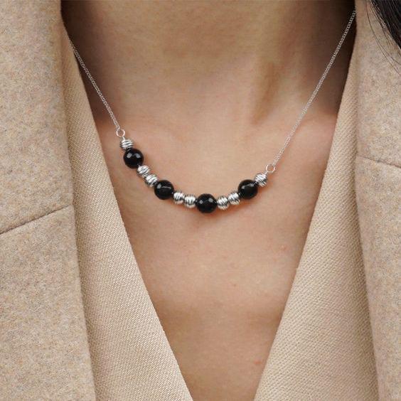 Midnight Orbit Necklace - 925 Silver