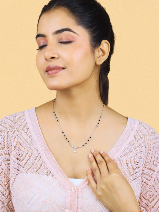 Serene Twist Mangalsutra Necklace - 925 Silver