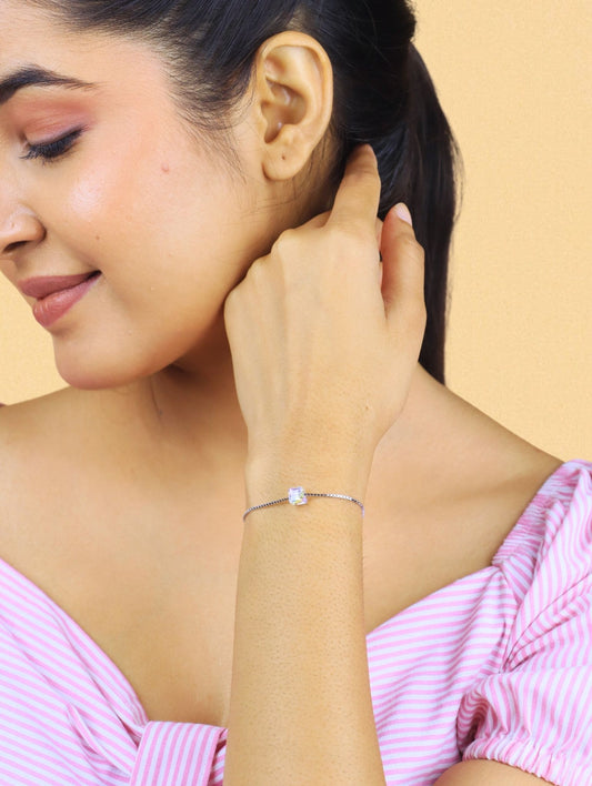 GeoCharm Bracelet - 925 Silver