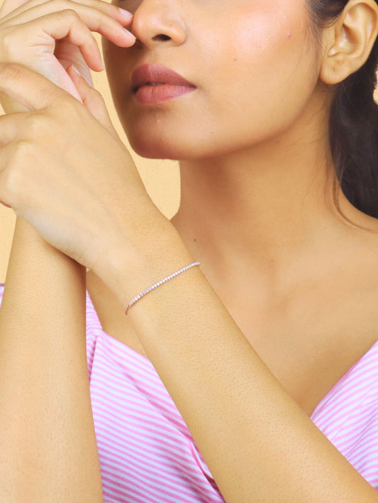 Twinkle Beads Bracelet Rose Gold - 925 Silver