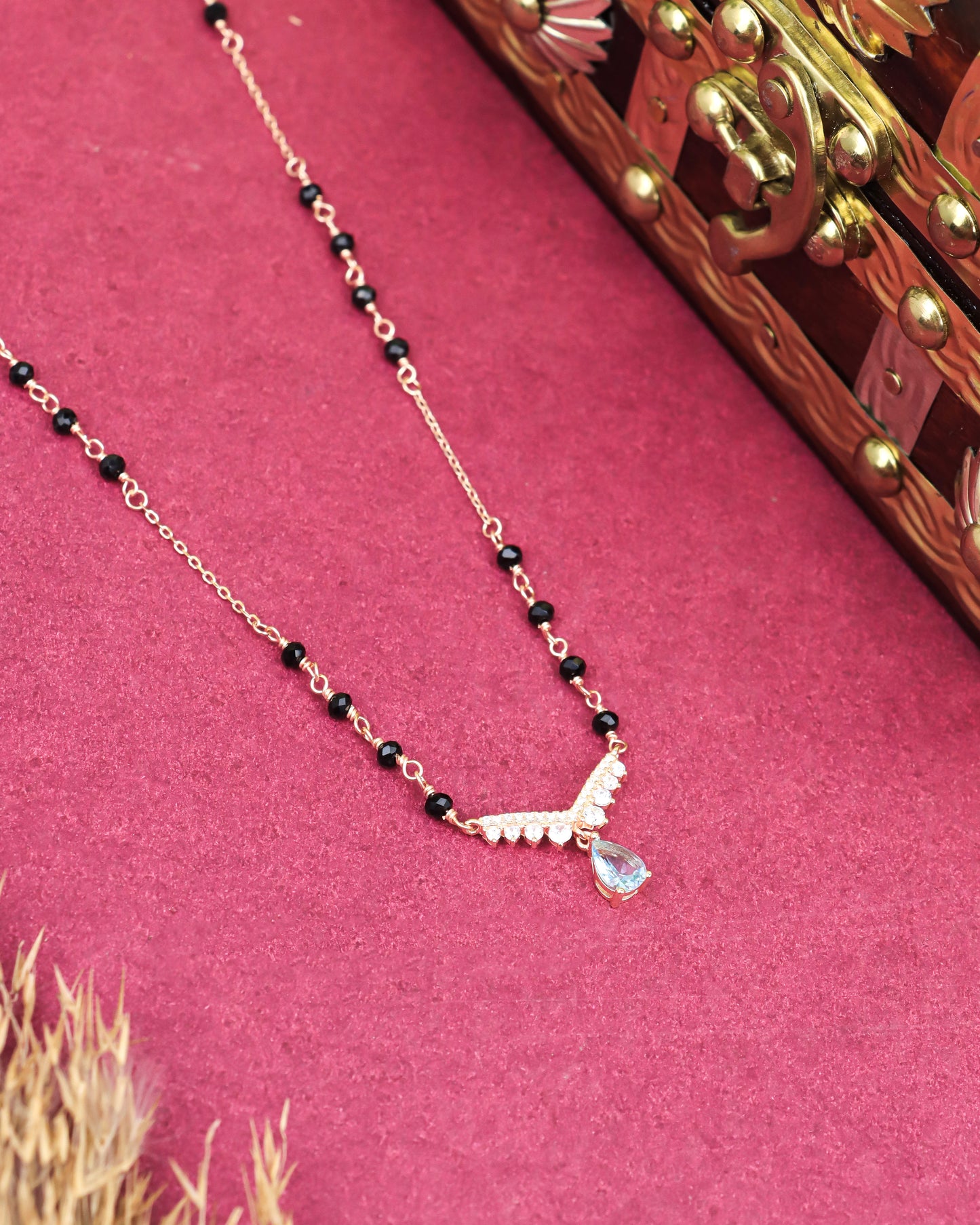 Celeste Drop Mangalsutra Necklace - 925 Silver