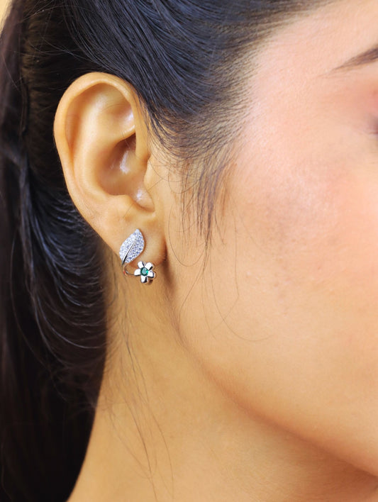 Verdant Whisper Earrings - 925 Silver