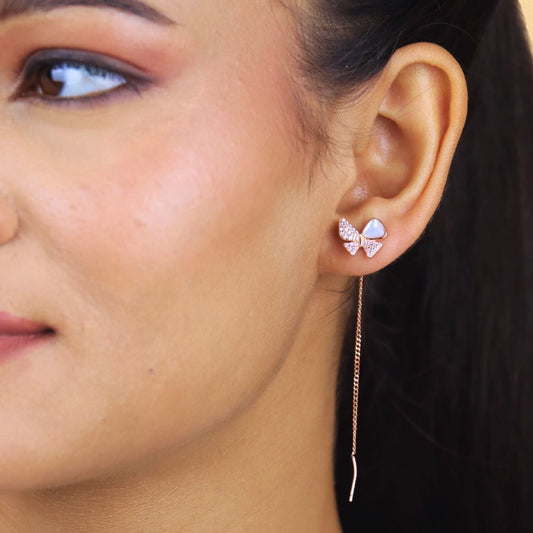 Butterfly Grace Drop Earrings - 925 Silver