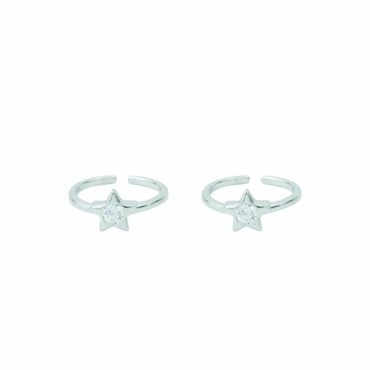 Starlight Charm 925 Silver Adjustable Toe Ring