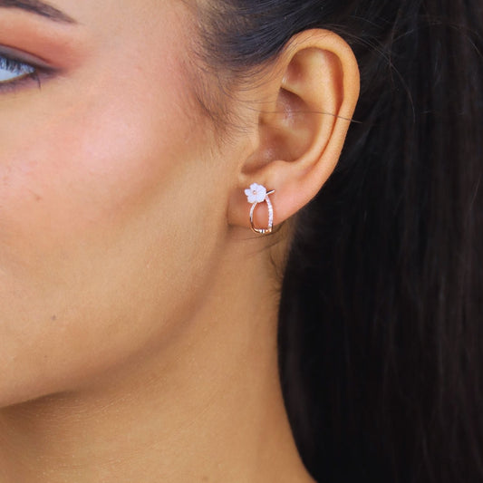 Blush Bloom Earrings - 925 Silver