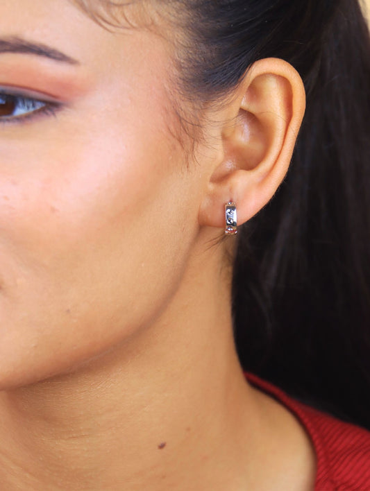 The Nova Bolt Hoops - 925 Silver