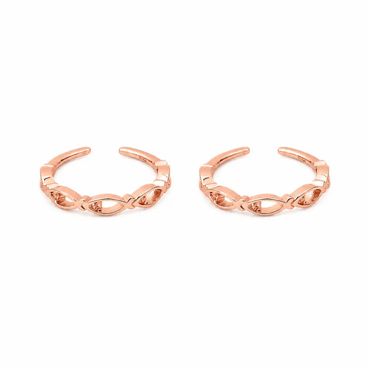 Luna Weave Silver 92.5 Toe Rings