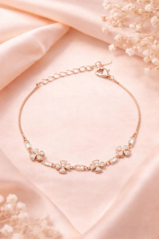 Blossom Charm Bracelet - 925 Silver