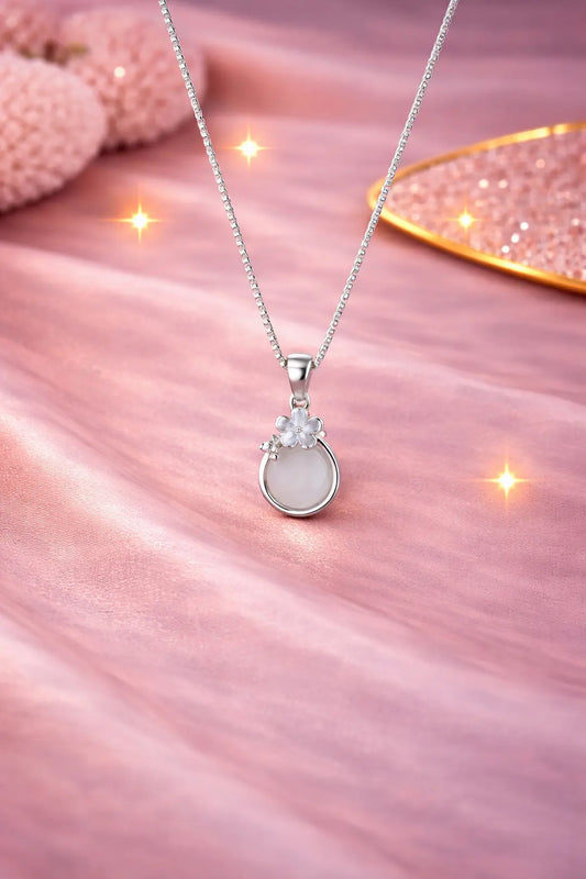 LunaBloom 925 Silver Adjustable Necklace