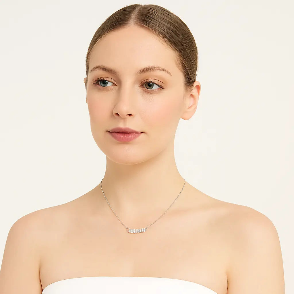 Starlit Whisper Necklace - 925 Silver