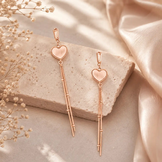 Heart Shell Danglers - 925 Silver