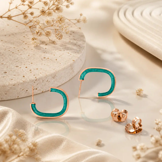 Aqua Hoops - 925 Silver