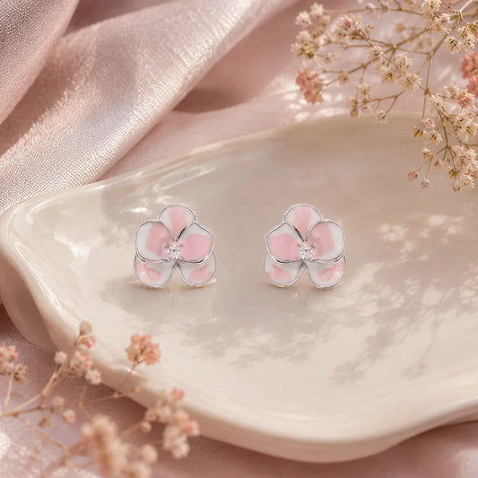 The Petal Swirl Earrings - 925 Silver
