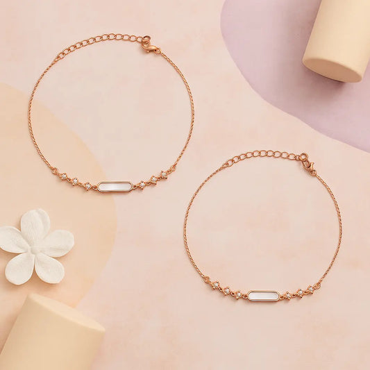 Silver Grace Bloom Anklets,