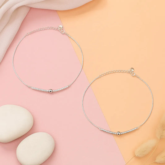 Silver Grace Anklets