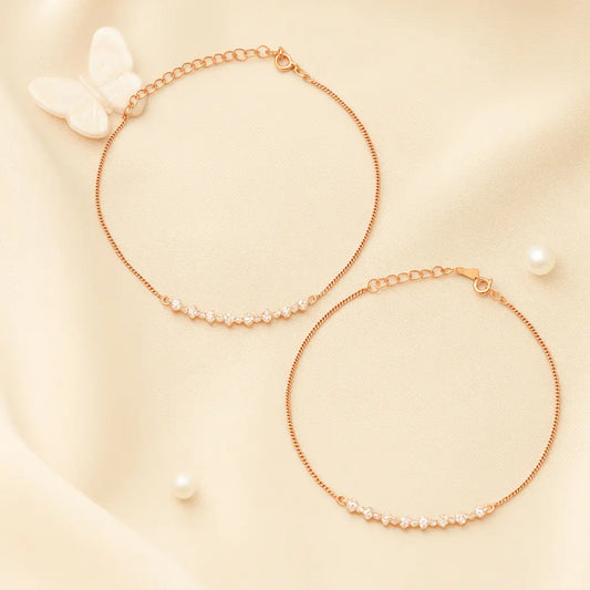 Silver Radiance Anklets