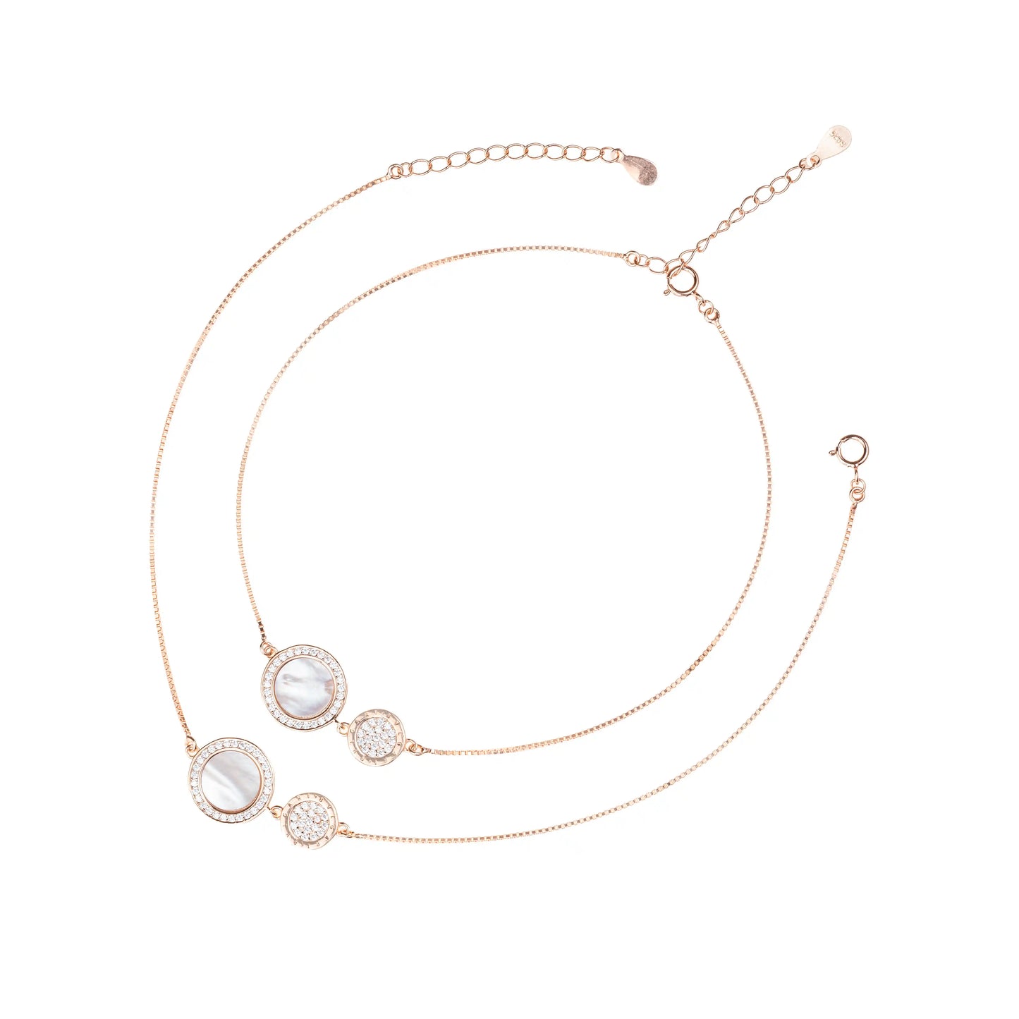 Rose Moon Elegance Anklet - 925 Silver