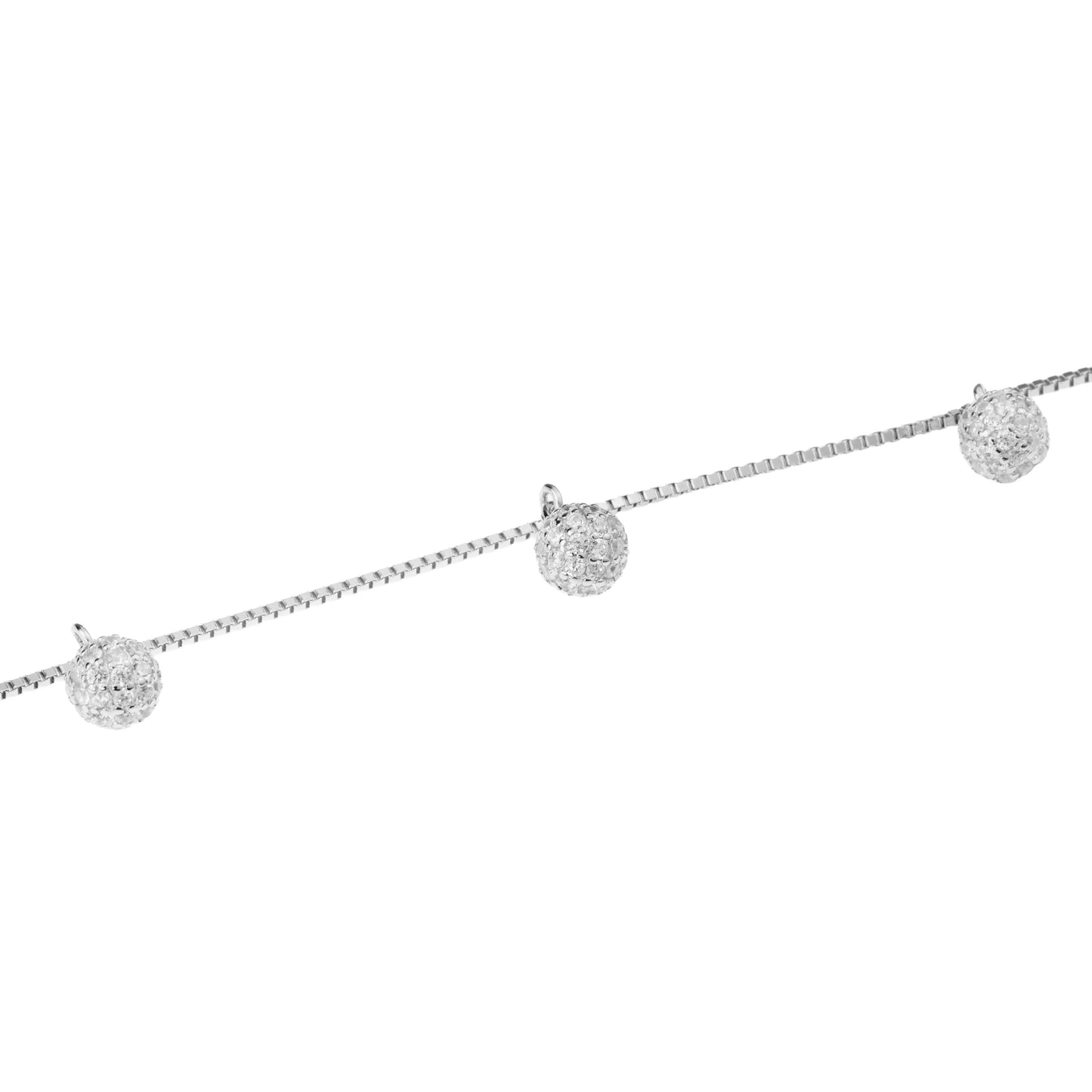 Stardust Dangle Silver Anklet - 925 Silver