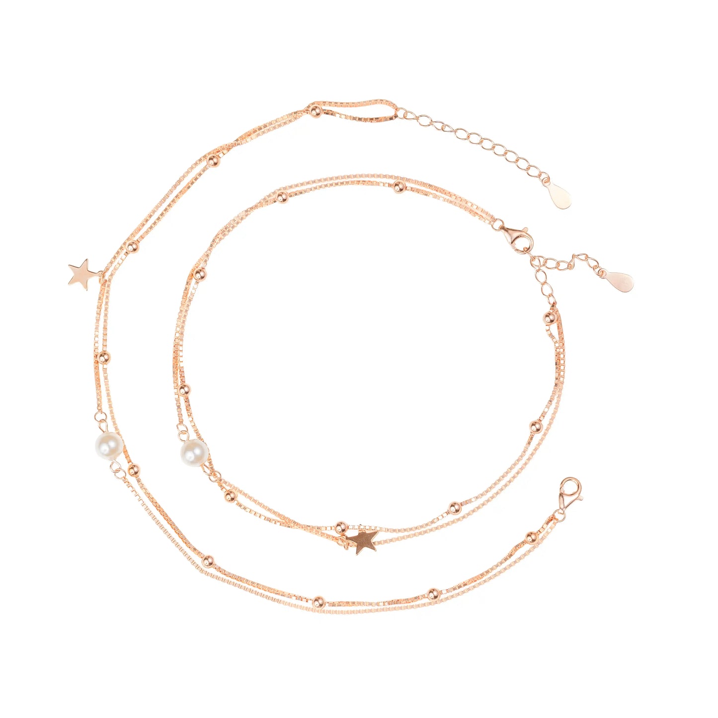Celestial Charm Rose Gold Anklet