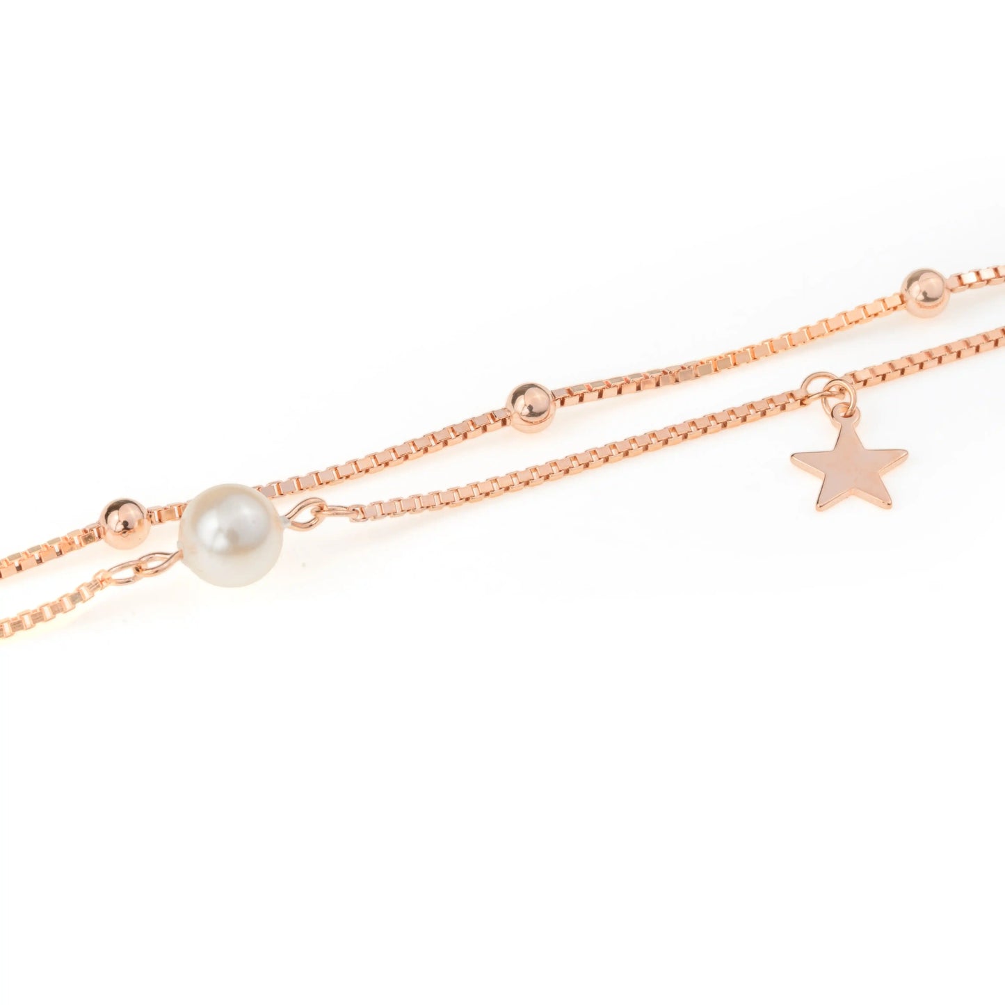 Celestial Charm Rose Gold Anklet