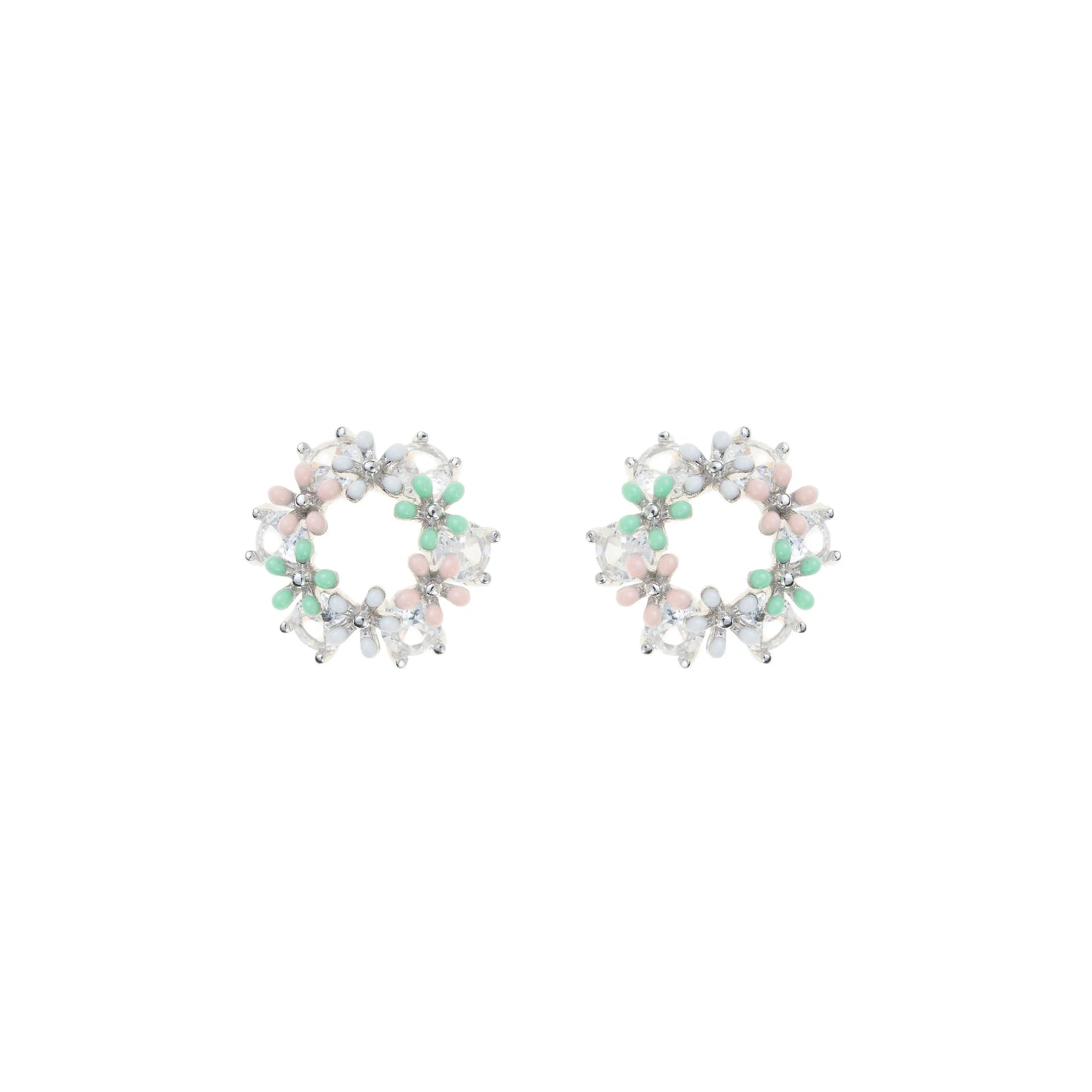 The Pastel Bloom earrings - 925 Silver