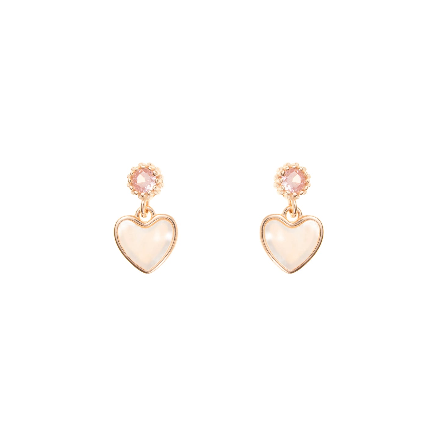 The Blush Heart Bloom Drops - 925 Silver