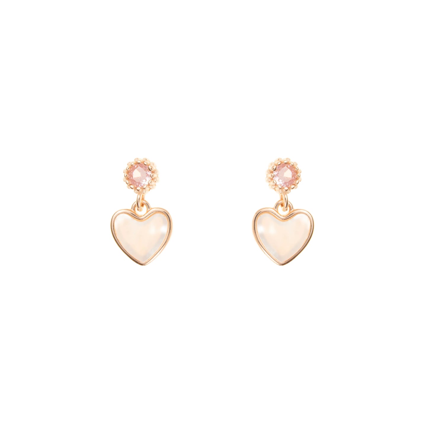 The Blush Heart Bloom Drops - 925 Silver