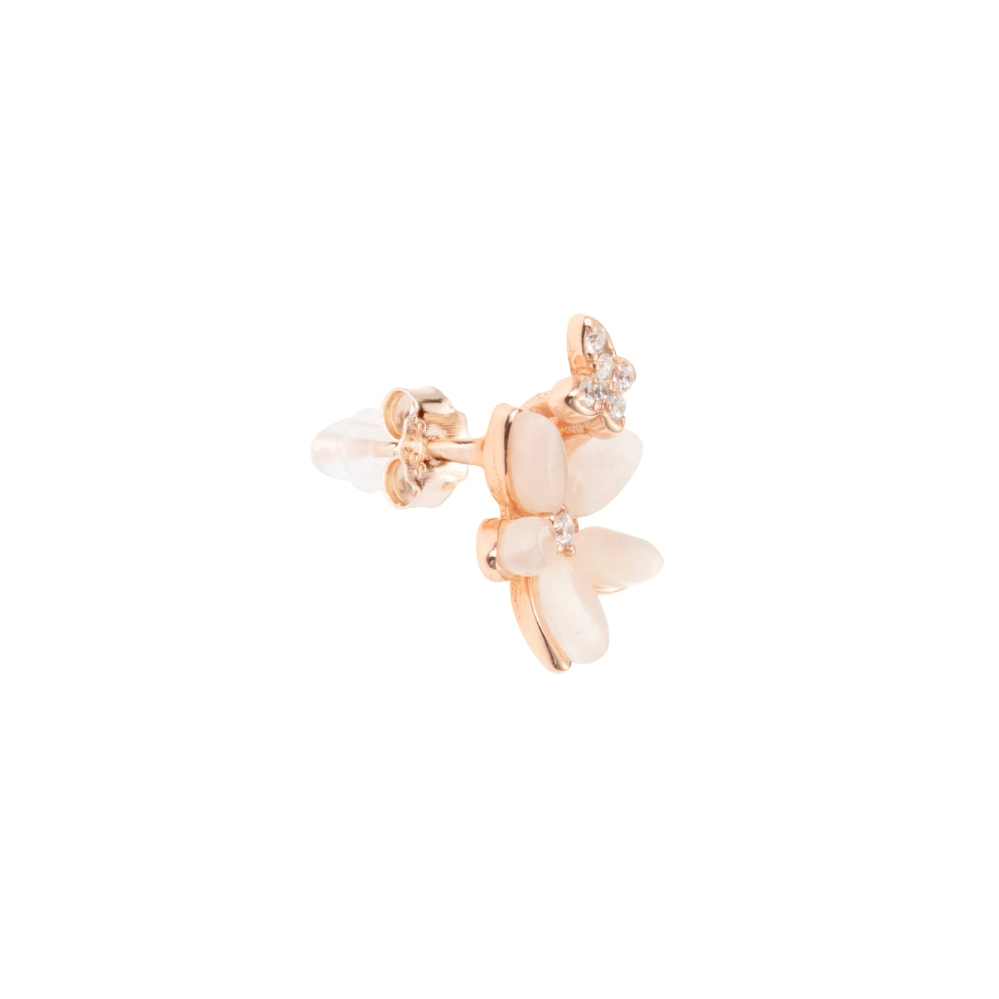 The Blossom Glint Rose Gold Studs -925 Silver