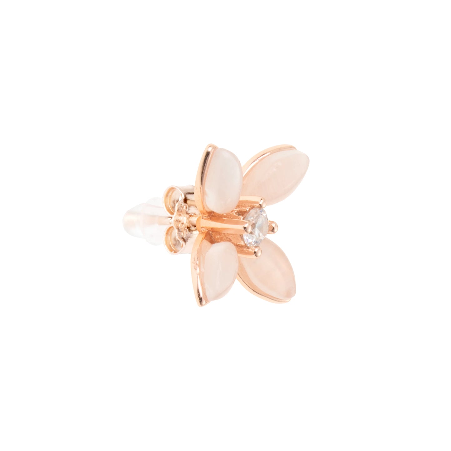 Petal Kiss Stud Earrings - 925 Silver