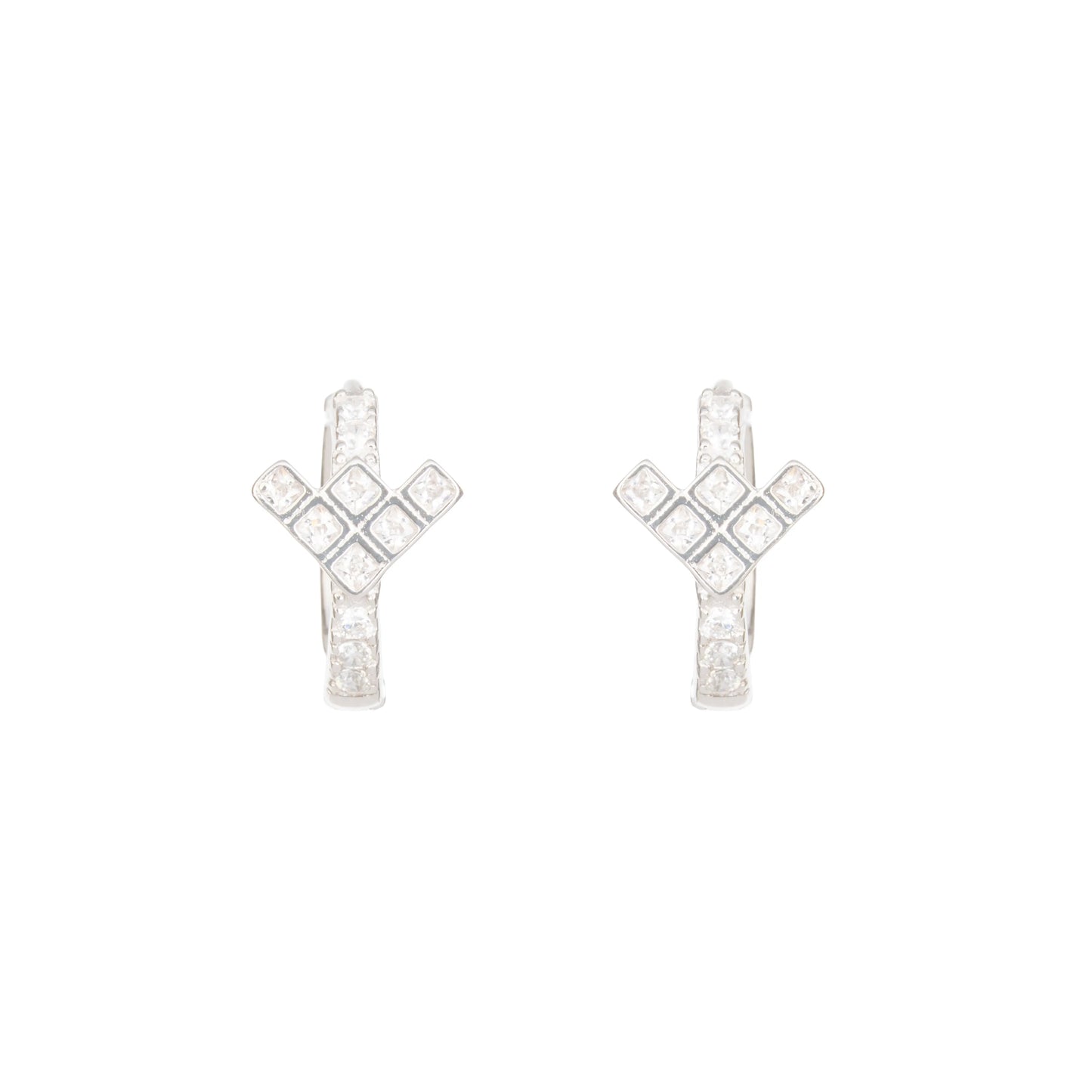 The Arrowlight Diamond Hoops - 925 Silver