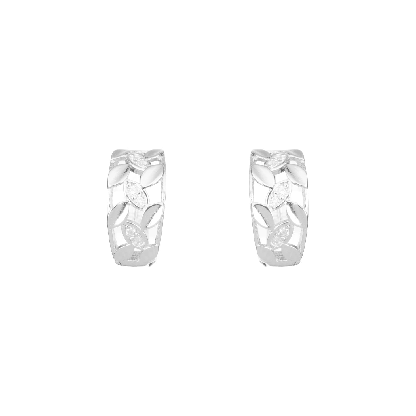 Luna Vine Silver Hoops - 925 Silver