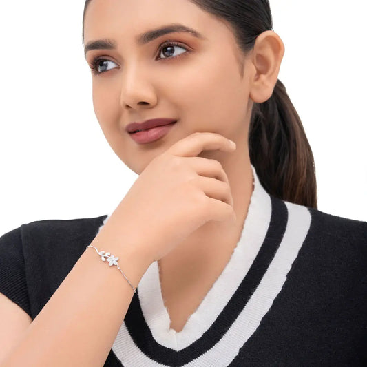 Lustrous Bloom Bracelet - 925 Silver