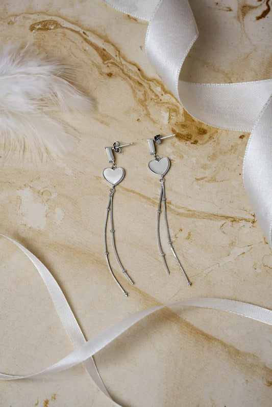 Love Drop Earrings - 925 Silver