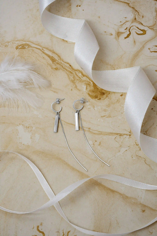 Silver Drop Earrings - 925 Silver