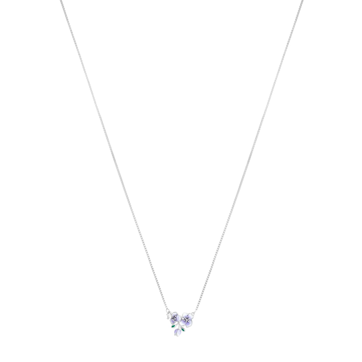 Lavender Bloom Necklace - 925 Silver