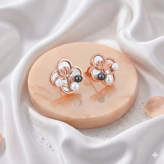 Mother of Pearl Earrings - 925 Silver