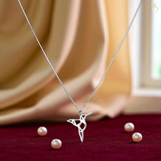 Hummingbird Pendant Necklace - 925 Silver
