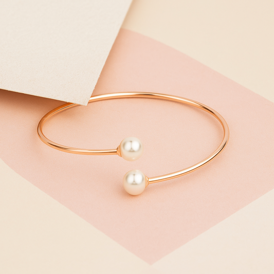 Rose Pearl Grace Kada - 925 Silver