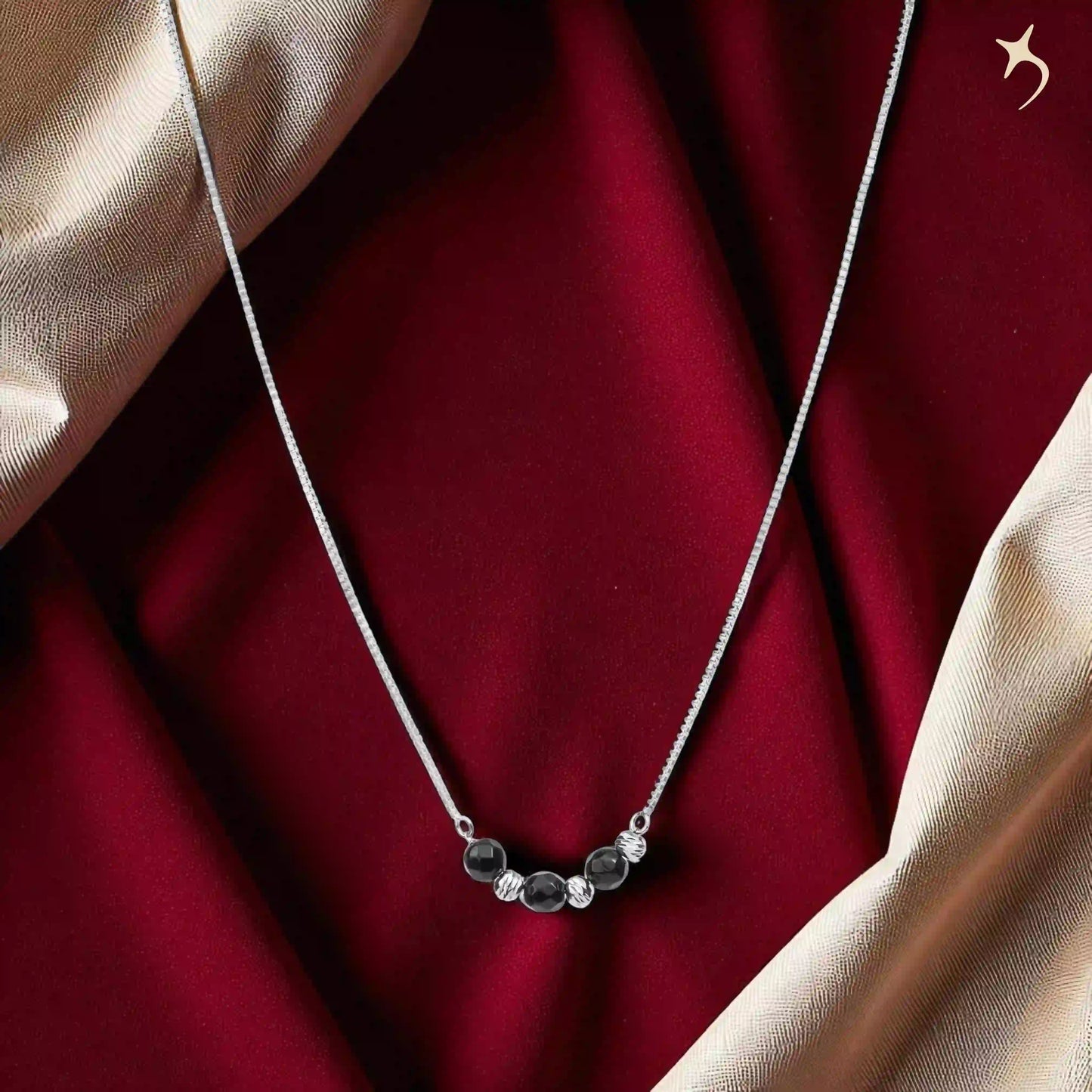 Midnight Orbit Necklace - 925 Silver