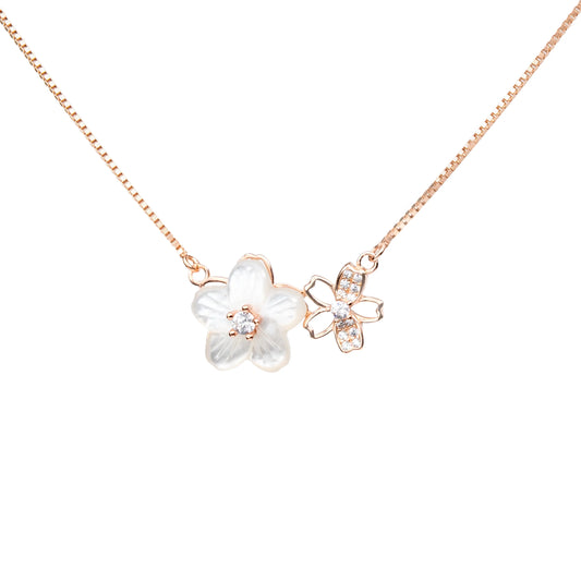 Petal Poise Necklace - 925 Silver