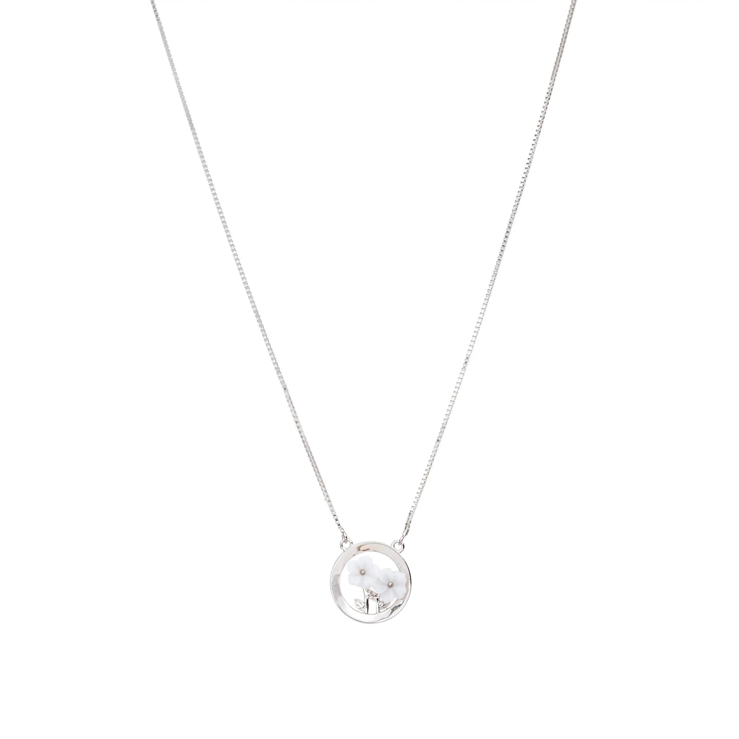 Moonflower Garden Pendant Necklace - 925 Silver