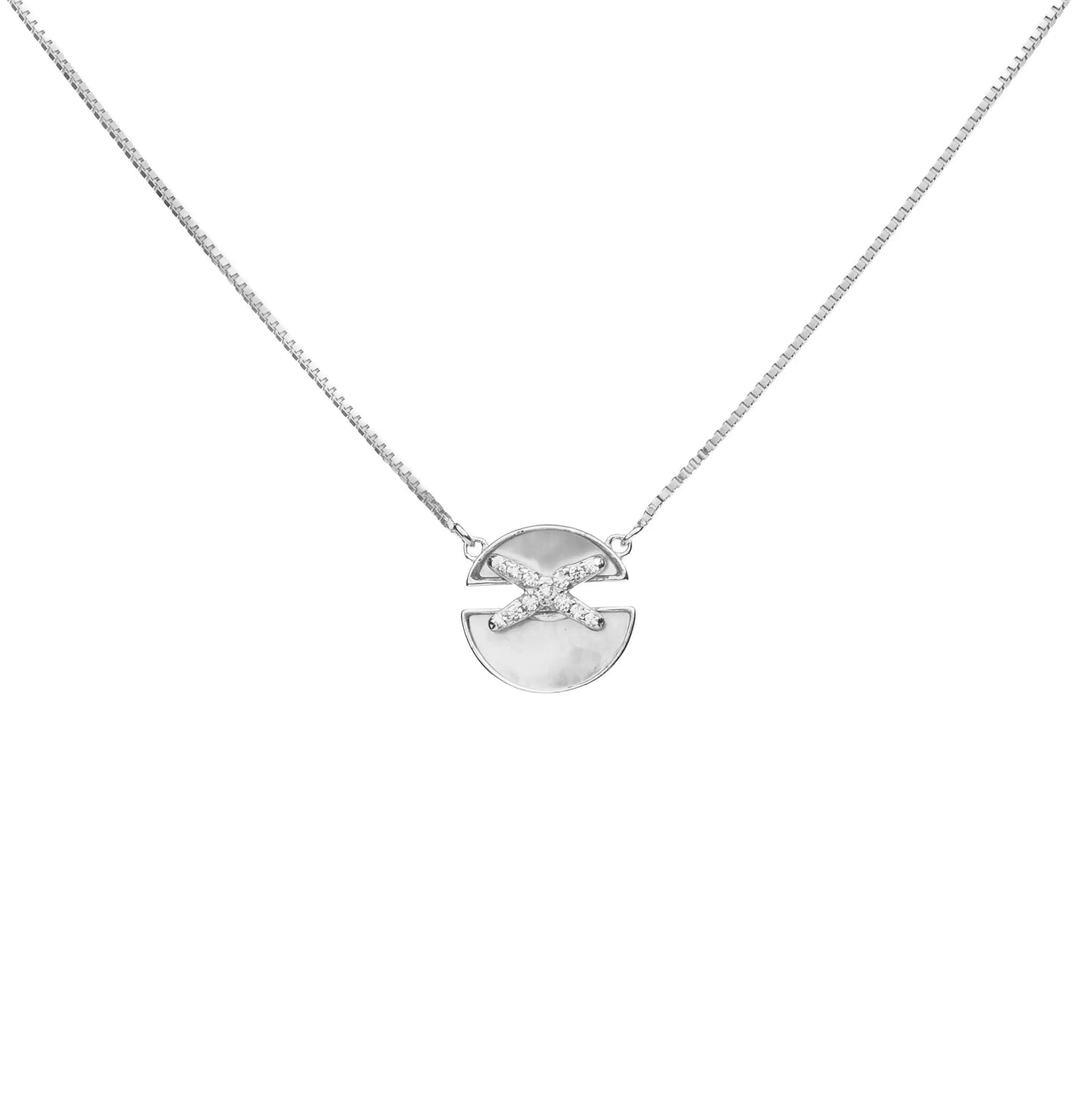 Lunar Eclipse Silver Pendant Necklace - 925 Silver