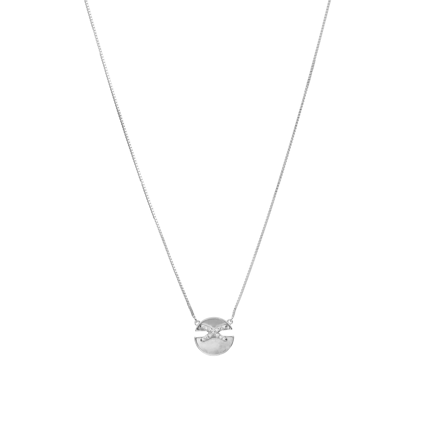 Lunar Eclipse Silver Pendant Necklace - 925 Silver