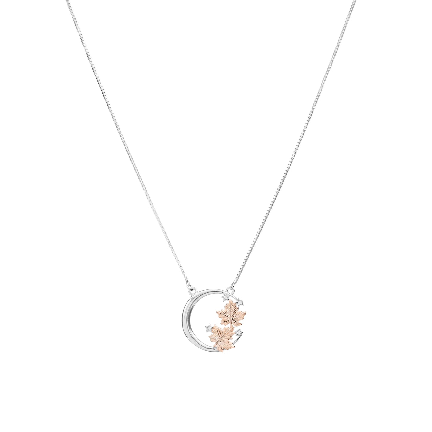 Autumn Crescent Necklace - 925 Silver