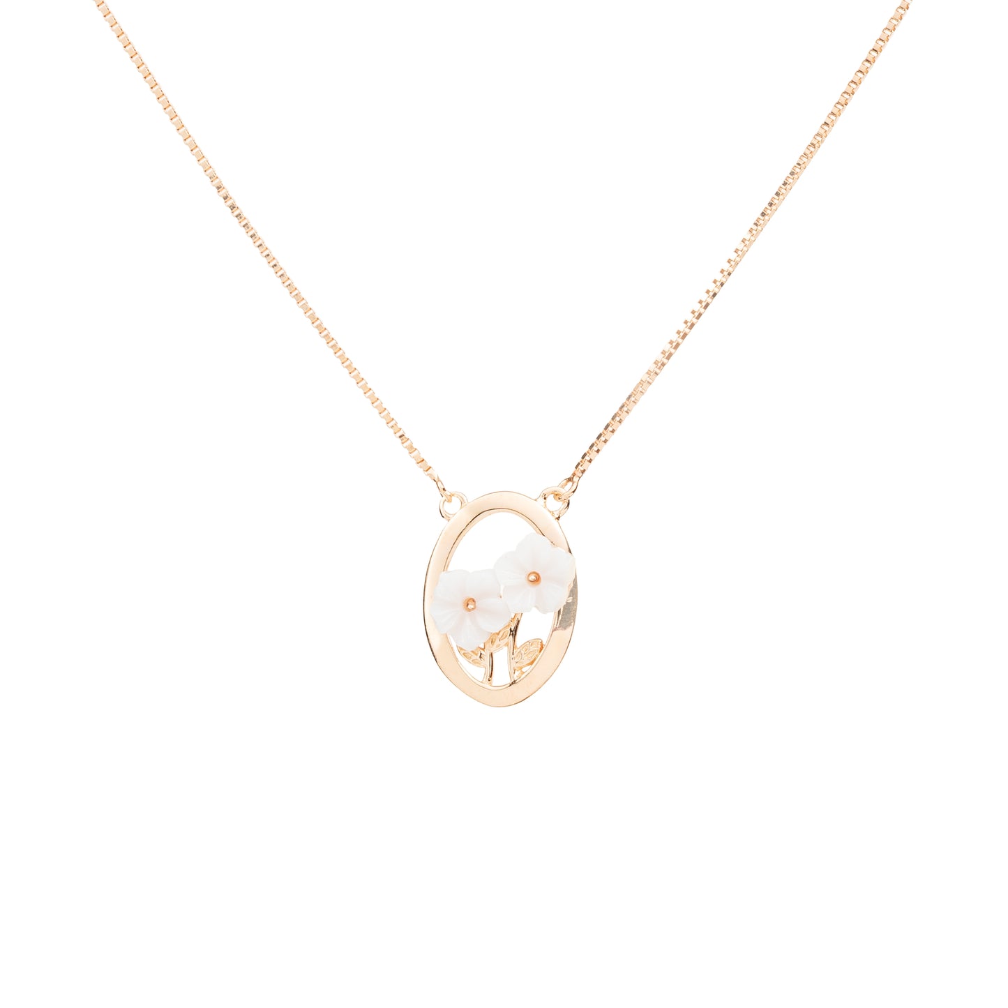Blush Blossom Necklace - 925 Silver