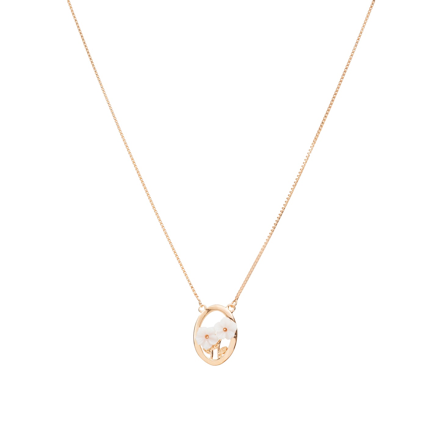Blush Blossom Necklace - 925 Silver