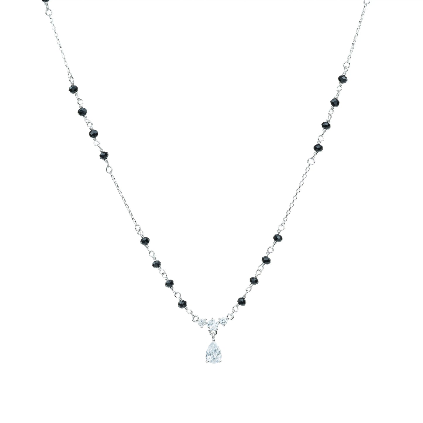 Moonlight Teardrop Mangalsutra Necklace - 925 Silver