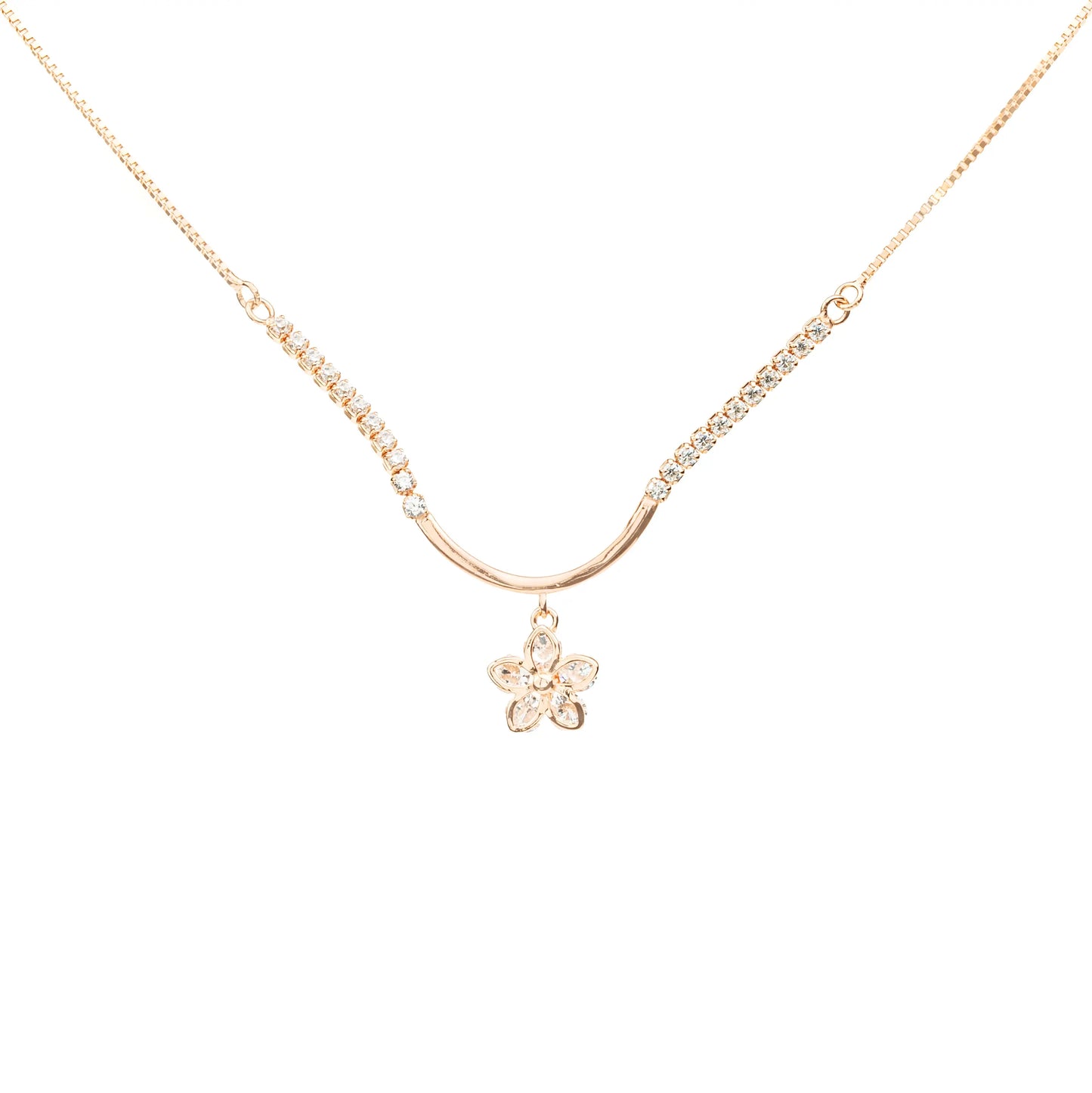 Blossom Gleam Necklace - 925 Silver